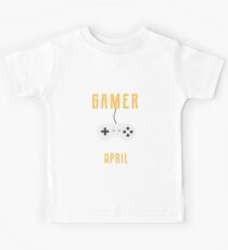 Camiseta para niños Die besten Gamer spawnen im April