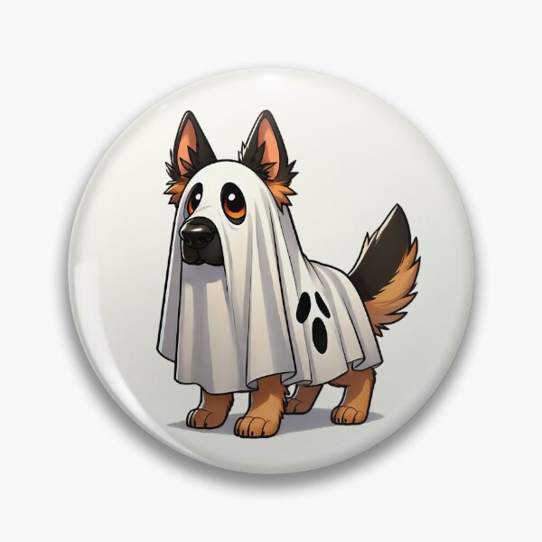 Item preview, German Shephard in a Ghost Costume designed and sold by ~ QPAIC ~.