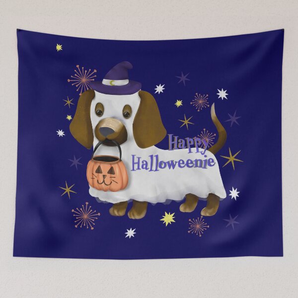 Item preview, Happy Halloweenie designed and sold by AdriaCaps Art & Design.