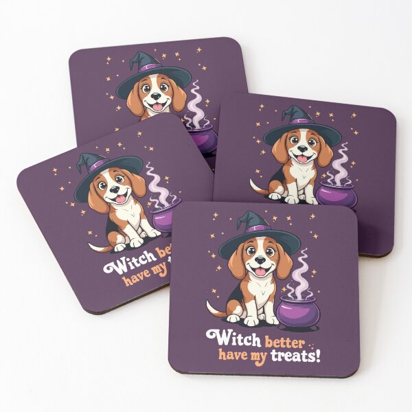 Item preview, Beagle Witch Halloween - Cute Trick or Treat Dog designed and sold by QuirkPrint.