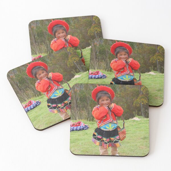 Item preview, Happy Peruvian Girl in Traditional Outfit designed and sold by Global Nomad.