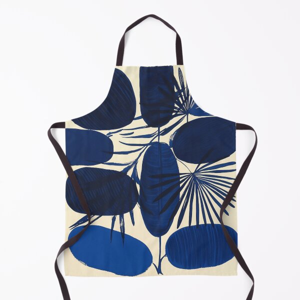 Aperçu de l'œuvre Motif abstrait de feuilles de palmier bleu indigo créée et vendue par trajeado14.
