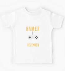 Camiseta para niños Die besten Gamer spawnen im Dezember