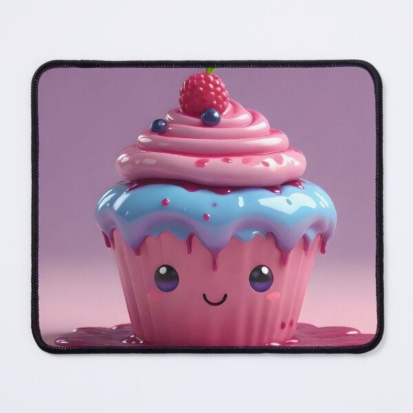 Item preview, KAWAII SQUISHY RASPBERRY BLUEBERRY CUTE CUPCAKE EMOJI designed and sold by Arts4U.