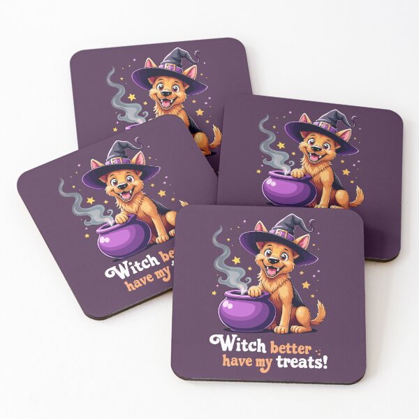 Item preview, German Shepherd Witch Halloween - Cute Trick or Treat Dog designed and sold by QuirkPrint.