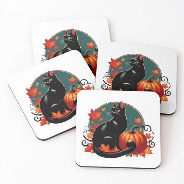 Item preview, Vintage Halloween Black Cat designed and sold by printmala.