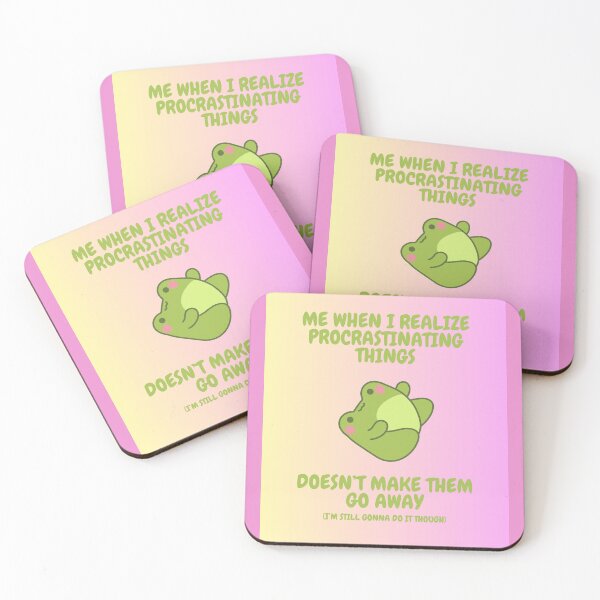 Item preview, Procrastination Frog designed and sold by BrickedBrands.