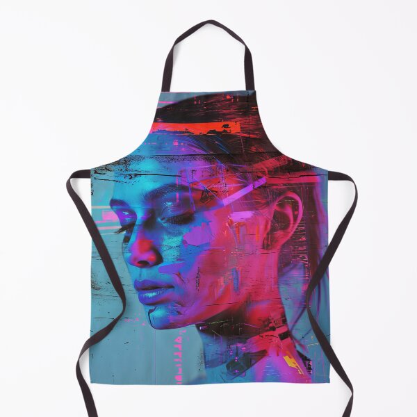Item preview, Women portraits, digital distortion, intense glitch colors designed and sold by Piotrek0001.