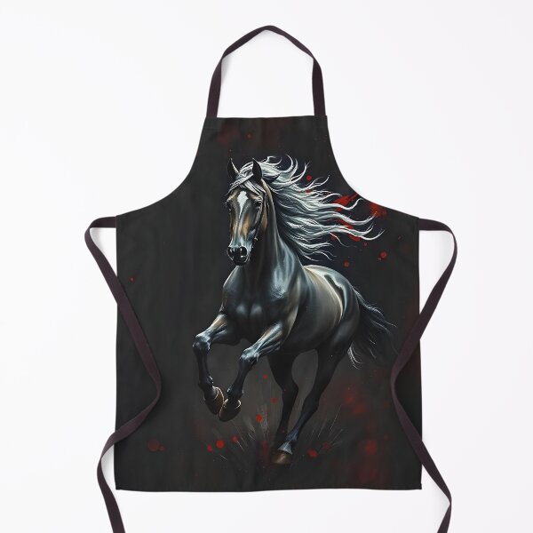 Item preview, A black horse galloping designed and sold by RobiCom.