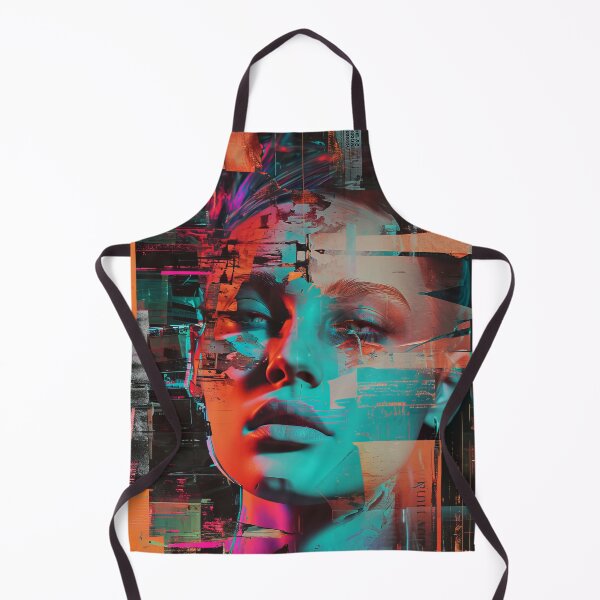 Item preview, Women portraits, digital distortion, intense glitch colors designed and sold by Piotrek0001.