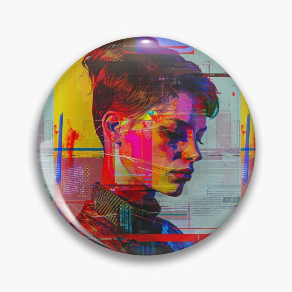 Item preview, Women portraits, digital distortion, intense glitch colors designed and sold by Piotrek0001.