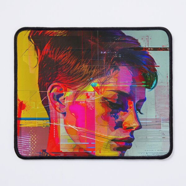 Item preview, Women portraits, digital distortion, intense glitch colors designed and sold by Piotrek0001.