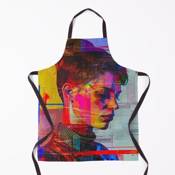 Item preview, Women portraits, digital distortion, intense glitch colors designed and sold by Piotrek0001.