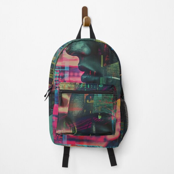 Item preview, Women portraits, digital distortion, intense glitch colors designed and sold by Piotrek0001.