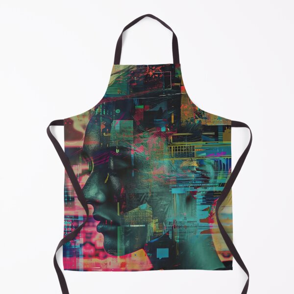 Item preview, Women portraits, digital distortion, intense glitch colors designed and sold by Piotrek0001.