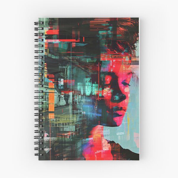 Item preview, Women portraits, digital distortion, intense glitch colors designed and sold by Piotrek0001.