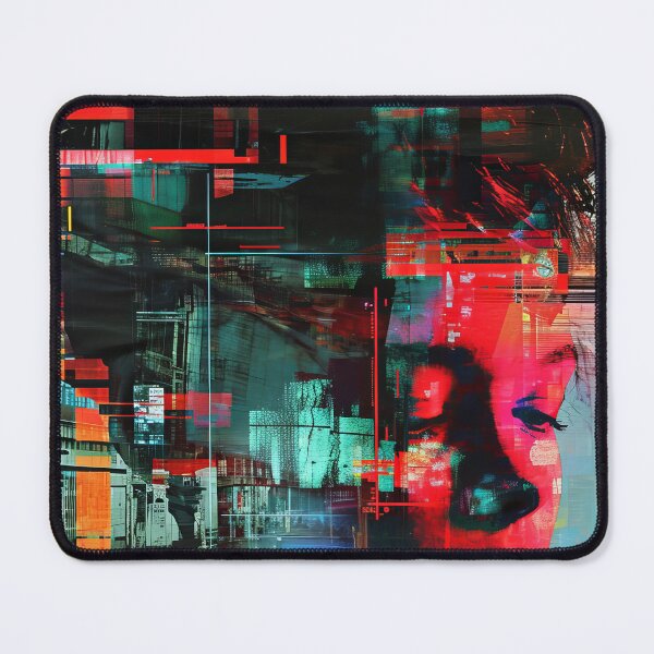 Item preview, Women portraits, digital distortion, intense glitch colors designed and sold by Piotrek0001.