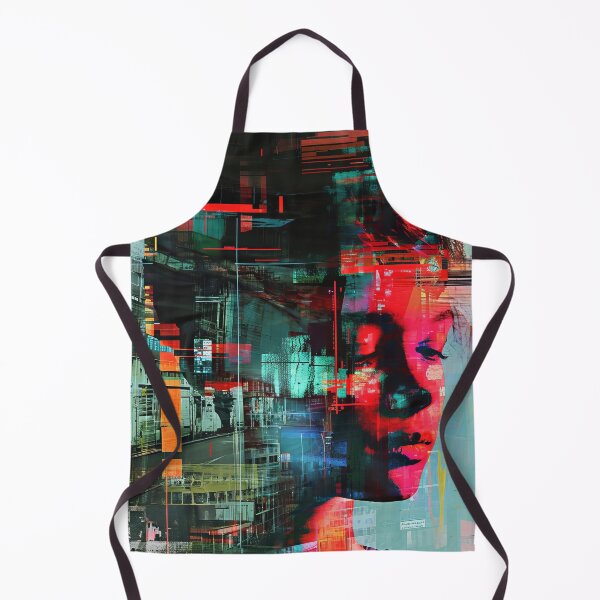 Item preview, Women portraits, digital distortion, intense glitch colors designed and sold by Piotrek0001.