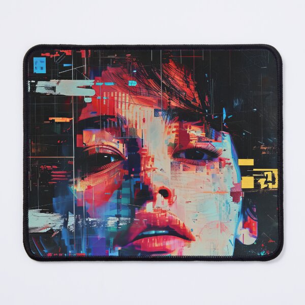 Item preview, Women portraits, digital distortion, intense glitch colors designed and sold by Piotrek0001.
