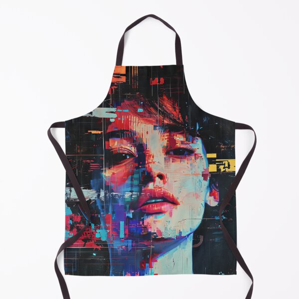 Item preview, Women portraits, digital distortion, intense glitch colors designed and sold by Piotrek0001.