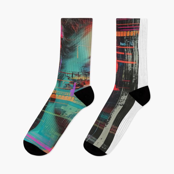Item preview, Women portraits, digital distortion, intense glitch colors designed and sold by Piotrek0001.