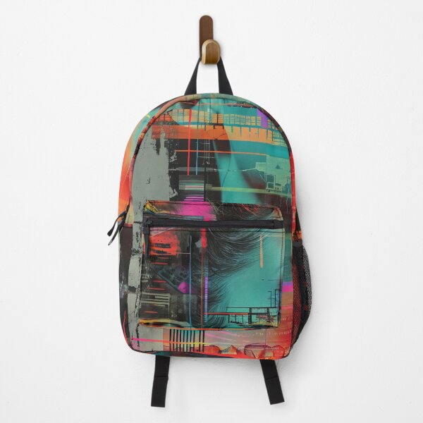 Item preview, Women portraits, digital distortion, intense glitch colors designed and sold by Piotrek0001.