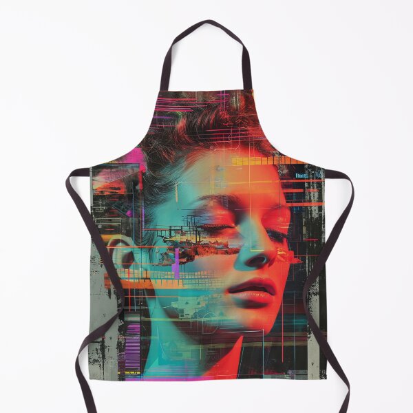 Item preview, Women portraits, digital distortion, intense glitch colors designed and sold by Piotrek0001.