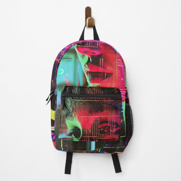 Item preview, Women portraits, digital distortion, intense glitch colors designed and sold by Piotrek0001.