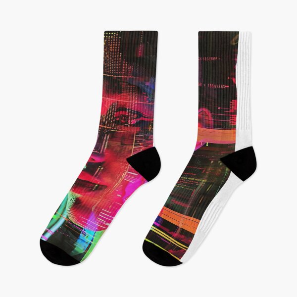 Item preview, Women portraits, digital distortion, intense glitch colors designed and sold by Piotrek0001.