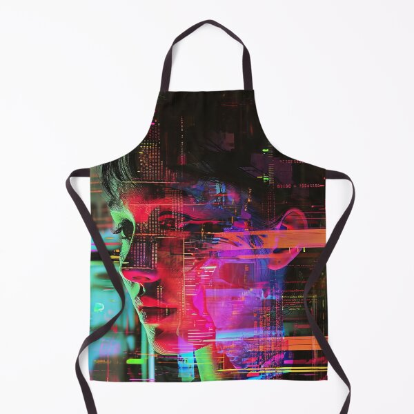 Item preview, Women portraits, digital distortion, intense glitch colors designed and sold by Piotrek0001.