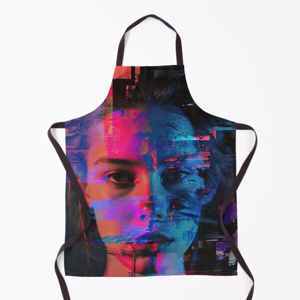 Item preview, Women portraits, digital distortion, intense glitch colors designed and sold by Piotrek0001.