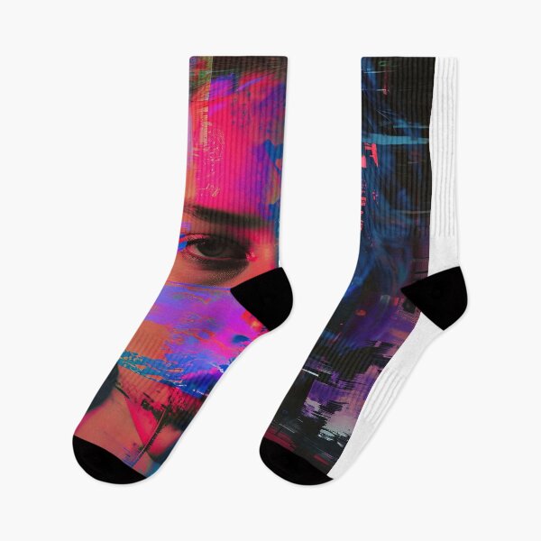 Item preview, Women portraits, digital distortion, intense glitch colors designed and sold by Piotrek0001.
