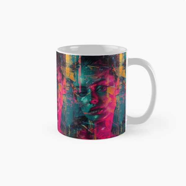 Item preview, Women portraits, digital distortion, intense glitch colors designed and sold by Piotrek0001.