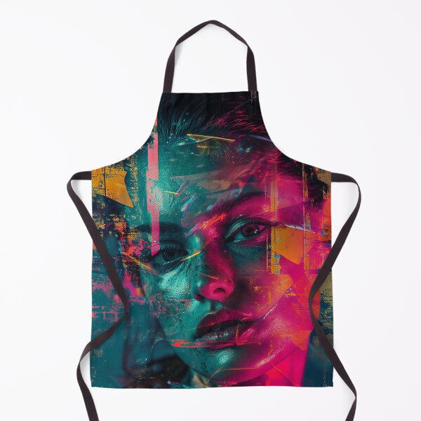 Item preview, Women portraits, digital distortion, intense glitch colors designed and sold by Piotrek0001.