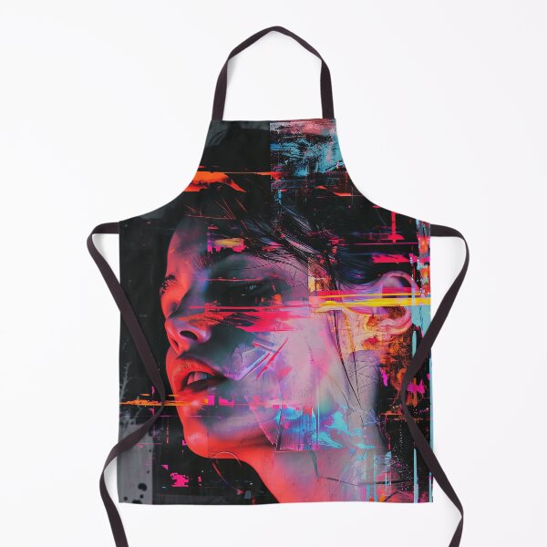 Item preview, Women portraits, digital distortion, intense glitch colors designed and sold by Piotrek0001.