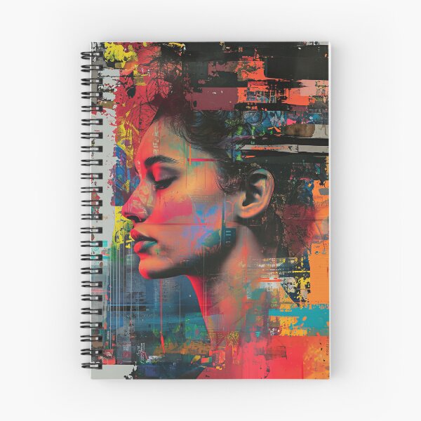Item preview, Women portraits, digital distortion, intense glitch colors designed and sold by Piotrek0001.