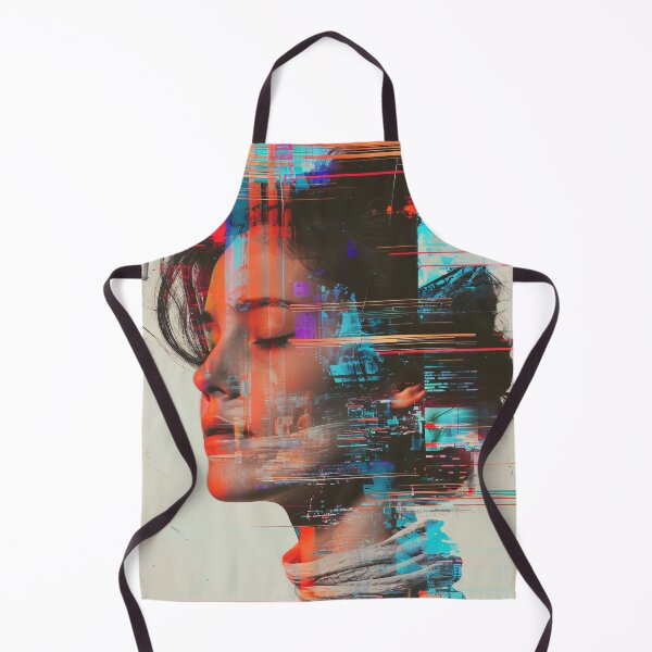 Item preview, Women portraits, digital distortion, intense glitch colors designed and sold by Piotrek0001.
