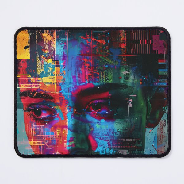 Item preview, Copy of Women portraits, digital distortion, intense glitch colors designed and sold by Piotrek0001.