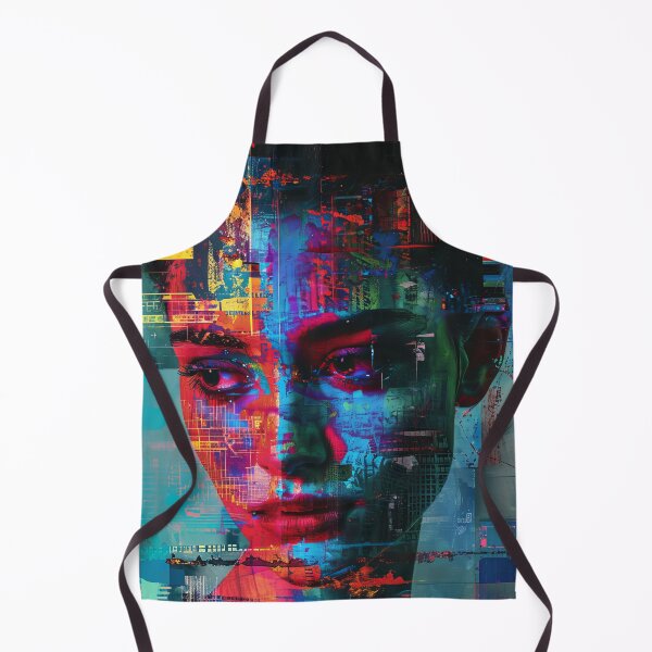 Item preview, Copy of Women portraits, digital distortion, intense glitch colors designed and sold by Piotrek0001.