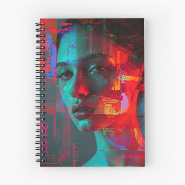Item preview, Women portraits, digital distortion, intense glitch colors designed and sold by Piotrek0001.