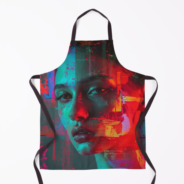 Item preview, Women portraits, digital distortion, intense glitch colors designed and sold by Piotrek0001.