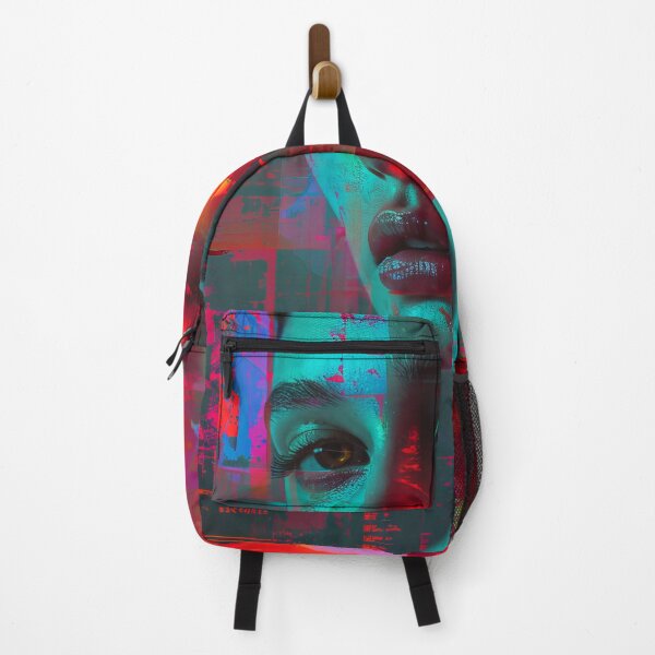 Item preview, Women portraits, digital distortion, intense glitch colors designed and sold by Piotrek0001.