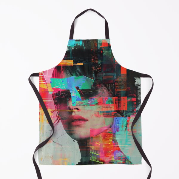 Item preview, Women portraits, digital distortion, intense glitch colors designed and sold by Piotrek0001.