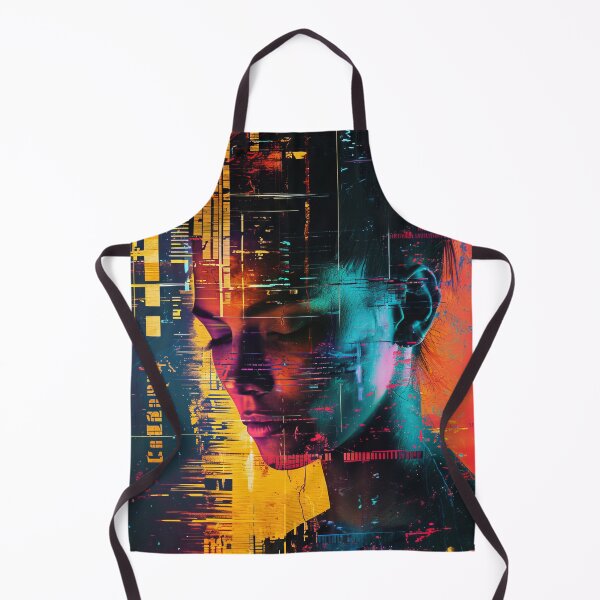 Item preview, Women portraits, digital distortion, intense glitch colors designed and sold by Piotrek0001.