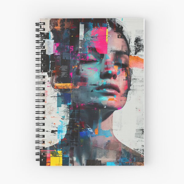 Item preview, Women portraits, digital distortion, intense glitch colors designed and sold by Piotrek0001.