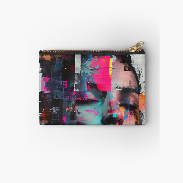 Item preview, Women portraits, digital distortion, intense glitch colors designed and sold by Piotrek0001.