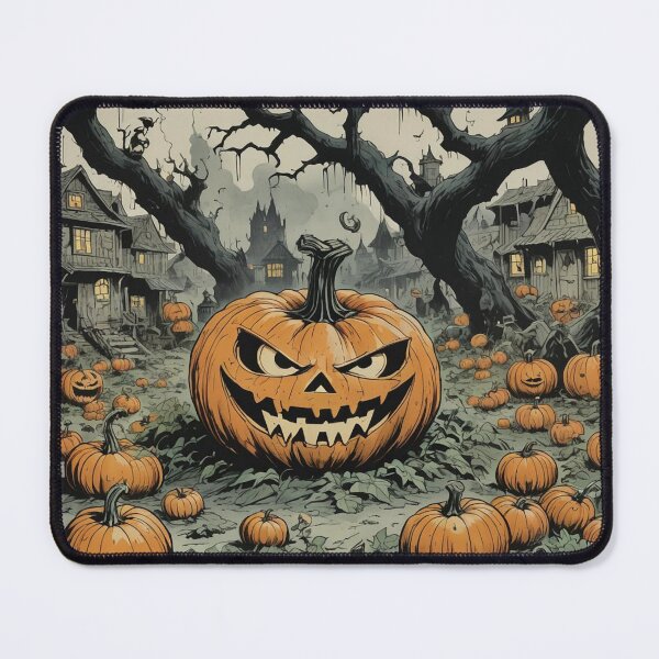 Item preview, Retro Monster Pumpkin in Patch – Vintage Halloween Horror Design designed and sold by Claw Prod Co.