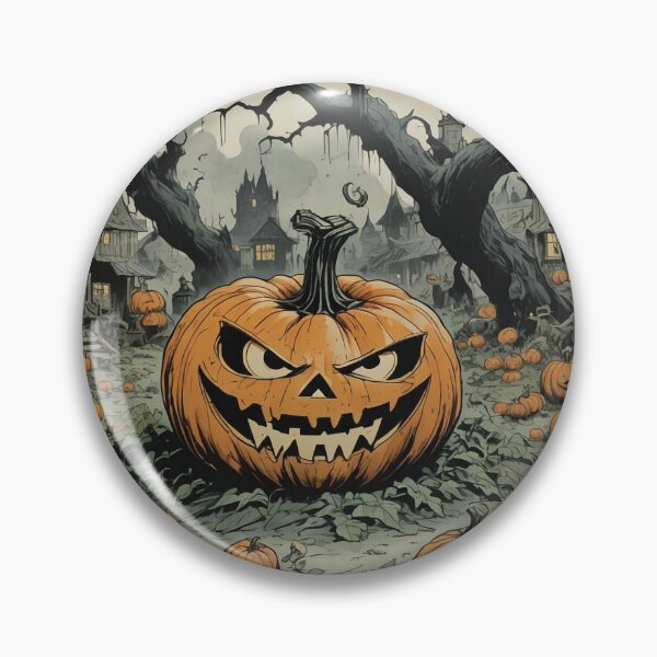 Item preview, Retro Monster Pumpkin in Patch – Vintage Halloween Horror Design designed and sold by Claw Prod Co.