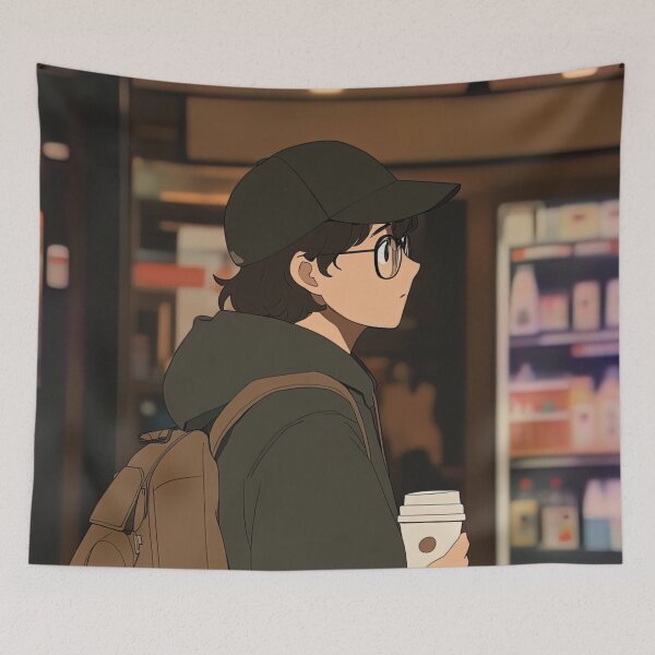 Item preview, Hipster man | Anime style designed and sold by ComicsFactory.