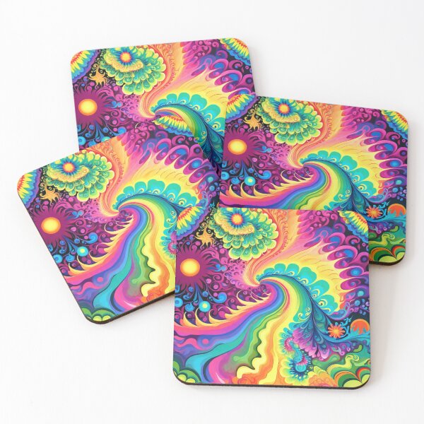 Item preview, 70s Colorful Vintage Psychedelic Artwork designed and sold by HLPsychDesigns.